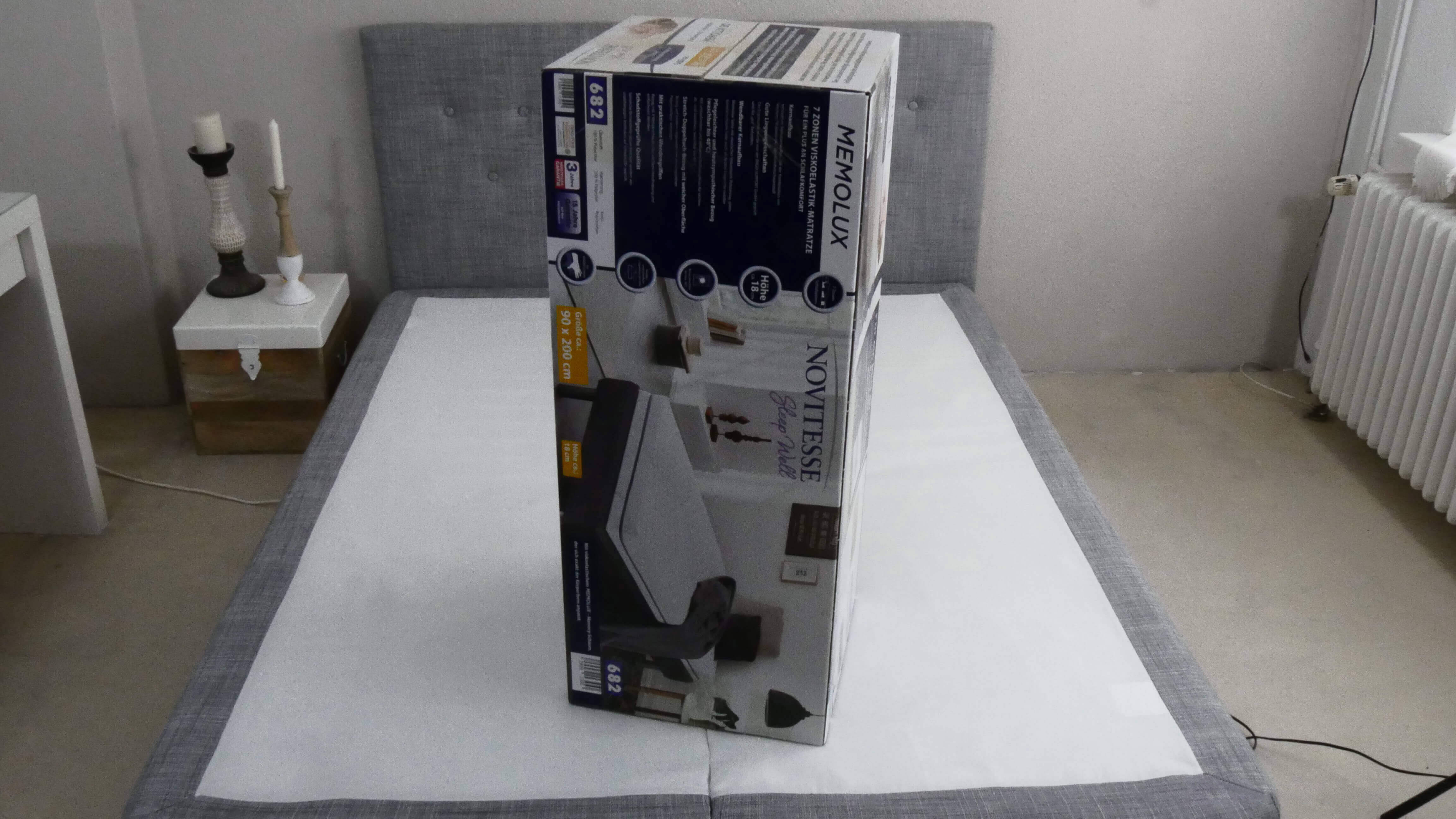 Aldi Novitesse Memolux Matratze in der Lieferbox